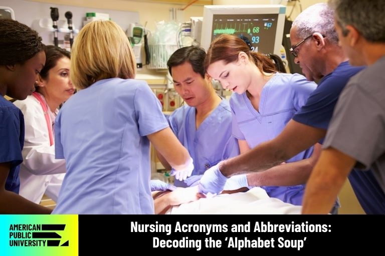 nursing-acronyms nurses working on patient