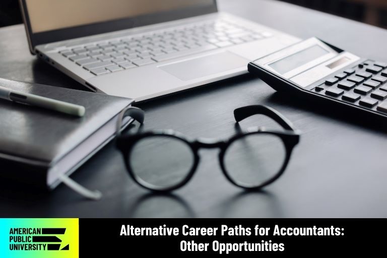 alternative-career-paths accountant's glasses sitting near laptop and calculator