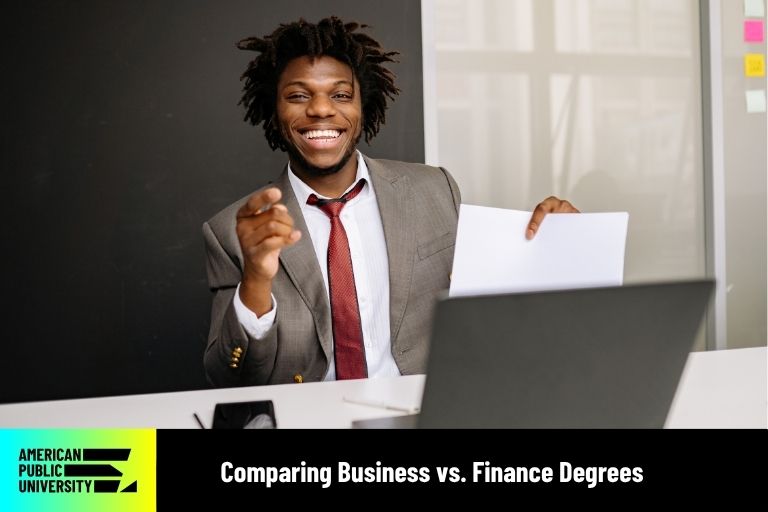 business-vs-finance-degree student comparing business vs. finance degrees