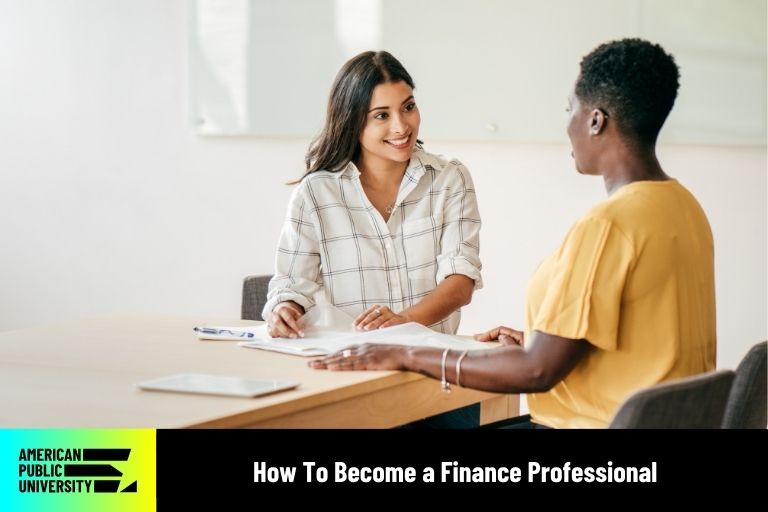 how-to-become-a-finance-professional finance professional working with client