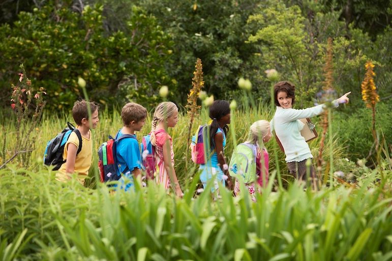 humane education practicing teacher leading students through nature