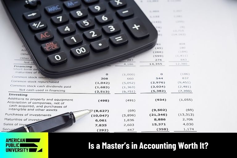 accounting ledger with calculator