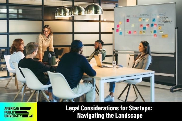 startup employees discussing legal considerations