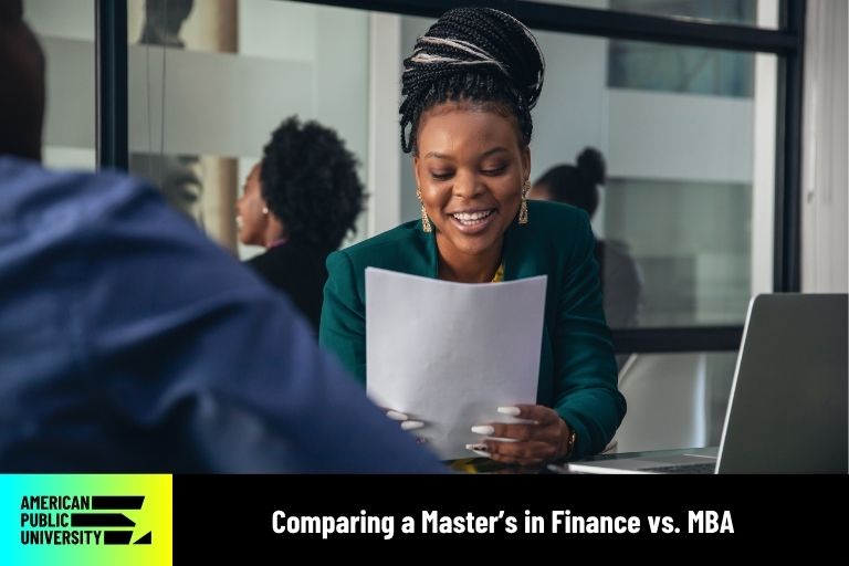 masters-in-finance-vs-mba student comparing a master's in finance vs. mba
