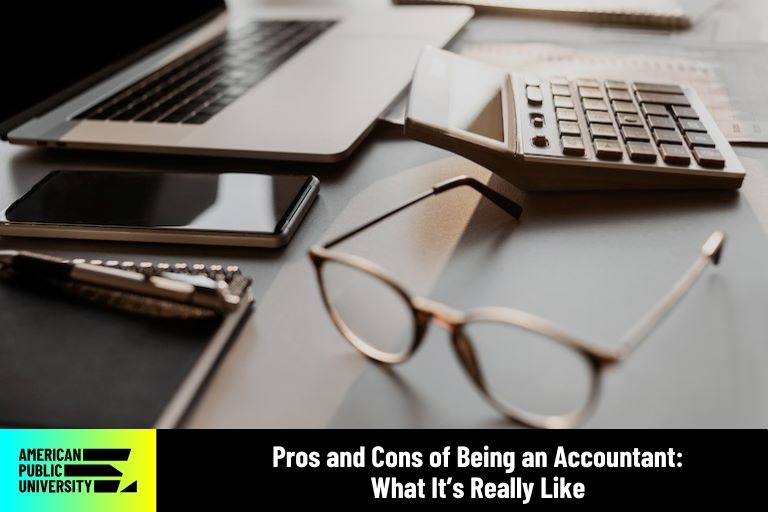 pros-and-cons-of-being-an-accountant accountant calculator by laptop
