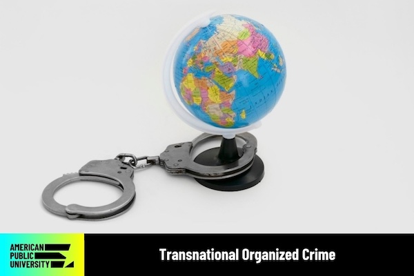 handcuffs on a globe