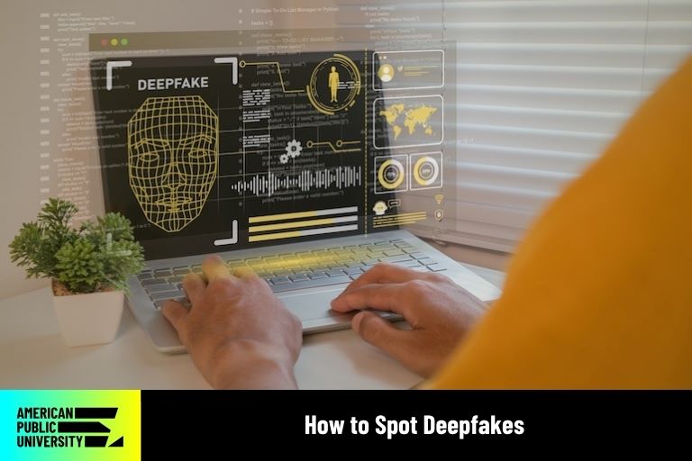 deepfake technology on laptop