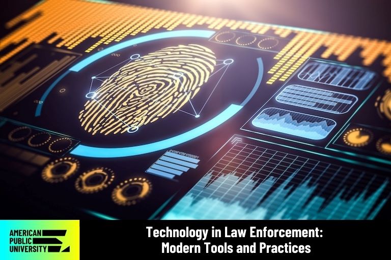 law enforcement technology showing digital fingerprint