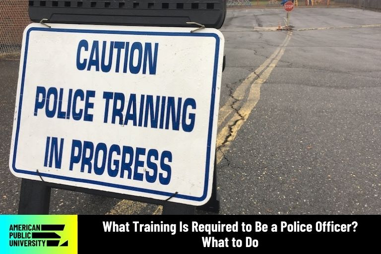 police training in progress sign