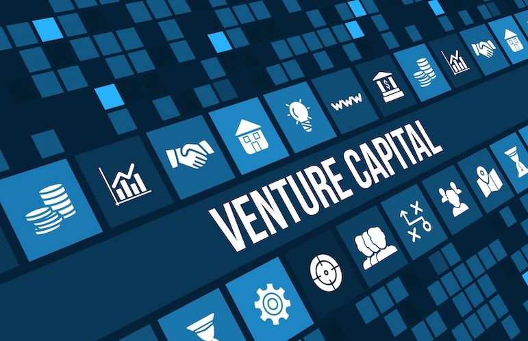 venture capital icons on digital screen