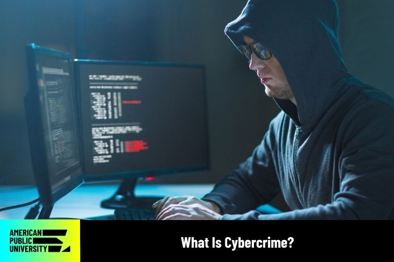 cyber criminal on computer