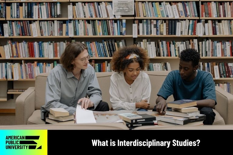 interdisciplinary studies students in library