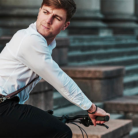 criminal justice professional on bike